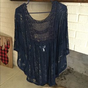 Lace poncho